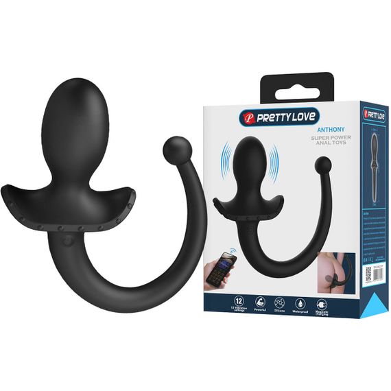 Анальна пробка з вібрацією PRETTY LOVE Anthony Smart App Vibrating Anal Plug Sex Aura