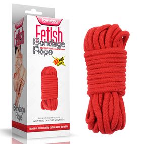 Веревка - Fetish Bondage Rope Red, 10 м sexstyle