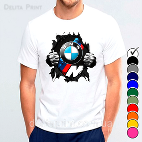 Футболка з принтом авто "BMW/БМВ"