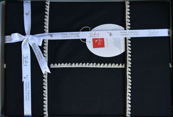 Постельное белье Turkiz Ranforse Prima 200 х 220 см San Marino Black | Зображення 3