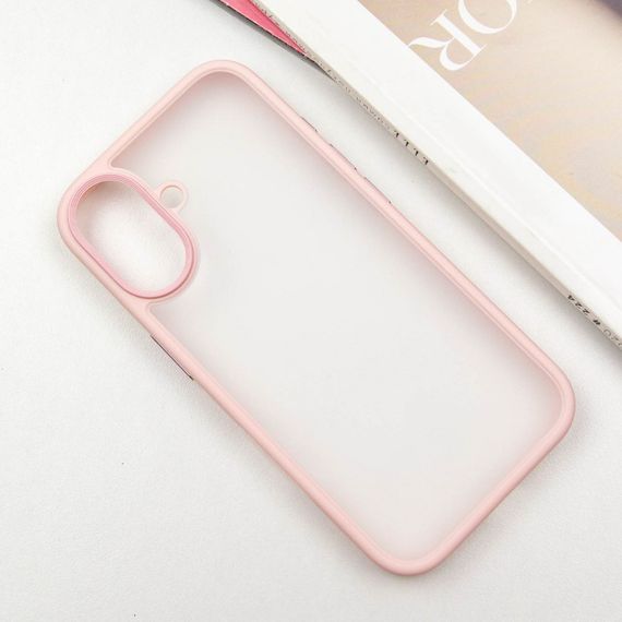 TPU+PC чохол Metal Buttons для Apple iPhone 16 (6.1") Рожевий | Зображення 2