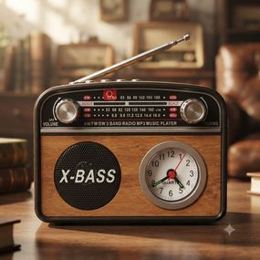 Радиоприемник PR-1002BT / Радиоприемник с часами и Bluetooth