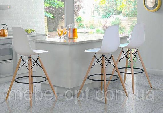 Стул барный Eames bar DSW кофейный сверхпрочный пластик ABS, дизайн Charles & Ray Eames | Зображення 6