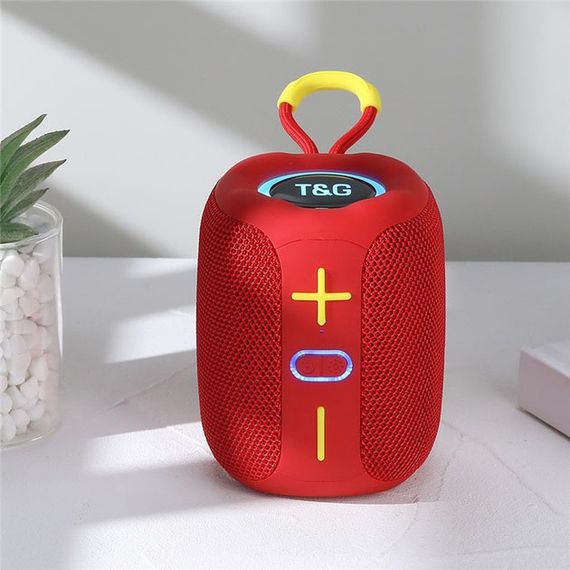 Портативна Bluetooth колонка TG658 8W з RGB підсвічуванням, колонка для вечірки. Колір: червоний | Зображення 2