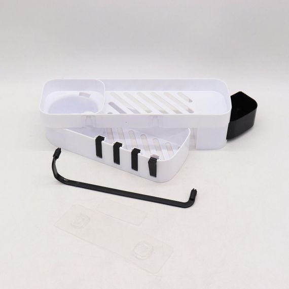 Поворотна кутова полиця для ванної кімнати XL-159 / Настінний органайзер у ванну | Зображення 9