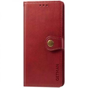 Кожаный чехол-книжка GETMAN Gallant (PU) для Samsung Galaxy A04 Красный
