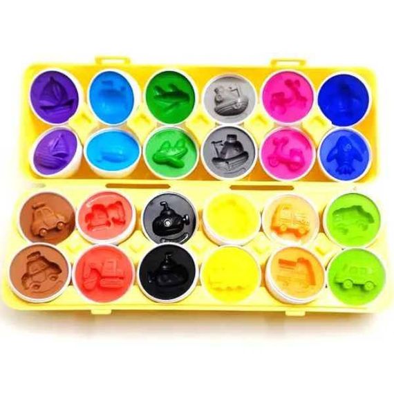 Сортер 3D Яєчний лоток 12шт 4FUN Game Club Транспорт