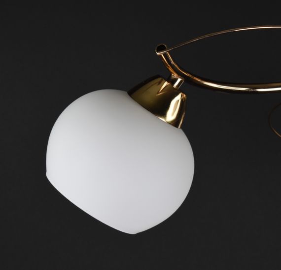 Люстра стельова на 3 лампочки 27404 Золото 18х55х55 см. | Зображення 2