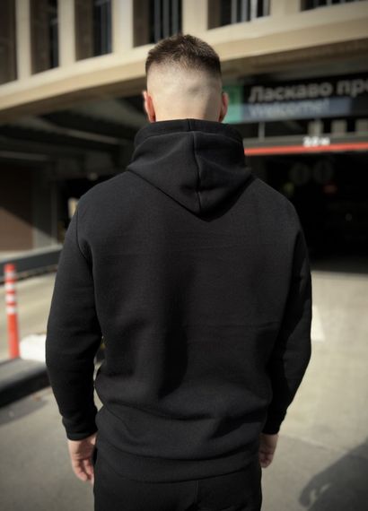 Зимний спортивный костюм Puma с начесом черный худи + черные штаны RD016/RD018 | Зображення 6