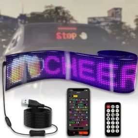 Гнучкий екран LED Matrix Panel APP wifi rgb 92*374мм(16X64) ART-0566