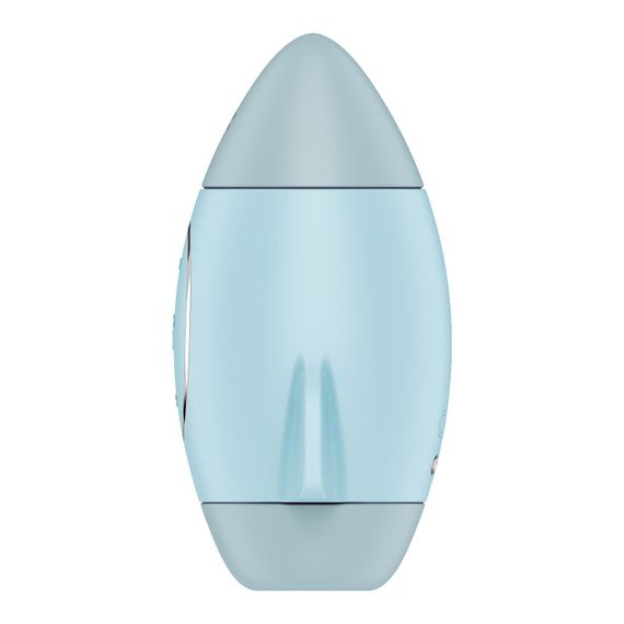 Вакуумний стимулятор з вібрацією Satisfyer Mission Control Blue, 2 незалежні мотори | Зображення 2