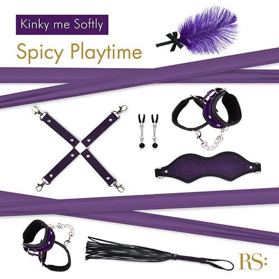 Подарочный набор для BDSM RIANNE S Kinky Me Softly: 8 предметов Фиолетовый | Зображення 1