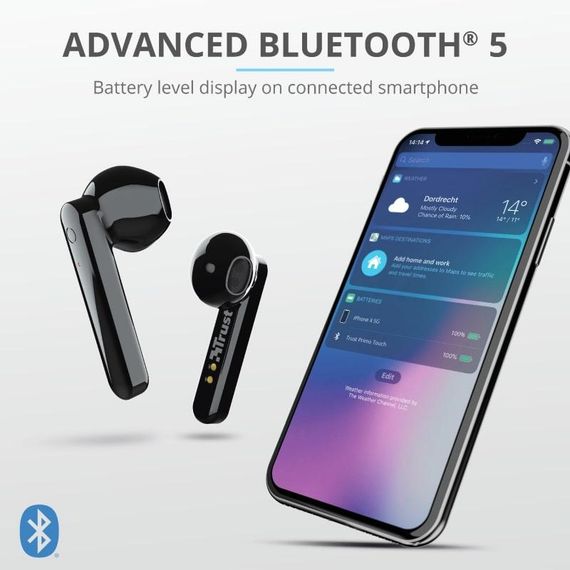 Наушники Trust Primo Touch True Wireless Mic Black (23712_TRUST) | Зображення 8