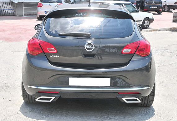 Задній дифузор DPT (2012-2015, HB, чорний глянець) для Opel Astra J рр | Зображення 4