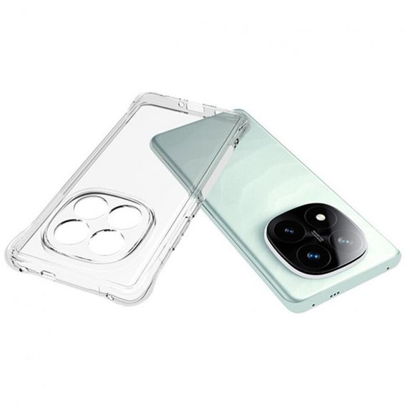 TPU чехол GETMAN Ease logo усиленные углы Full Camera для Xiaomi Poco X7 Бесцветный (прозрачный) | Зображення 2