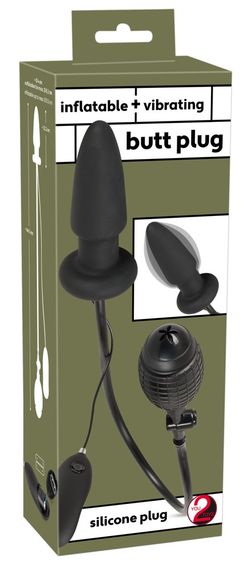 Анальна пробка - Inflatable + Vibrating Butt Plug