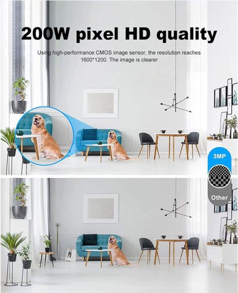 Безпровідна WiFi камера SH-RuiDu, панорамна камера безпеки у формі лампочки з двостороннім зв'язком для дому | Зображення 1