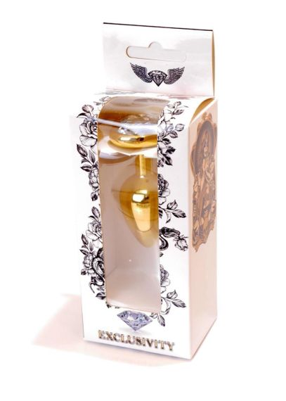 Анальная пробка - Jewellery Gold Heart Plug Clear sexstyle | Зображення 7