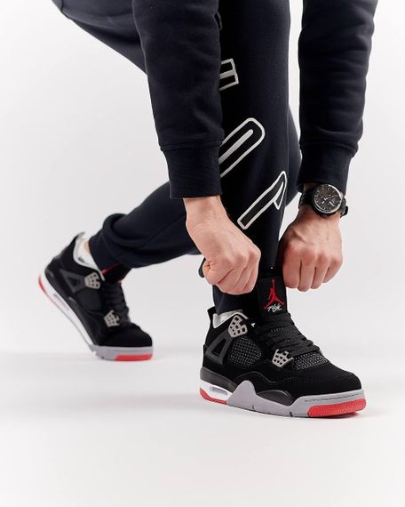 Чоловічі кросівки Air Jordan 4 Retro M Bred , весна, літо, осінь , В'єтнам 42 26.5 см | Зображення 6