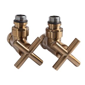 Кран кутовий для рушникосушки Raftec Premium 1/2"х1/2" бронза