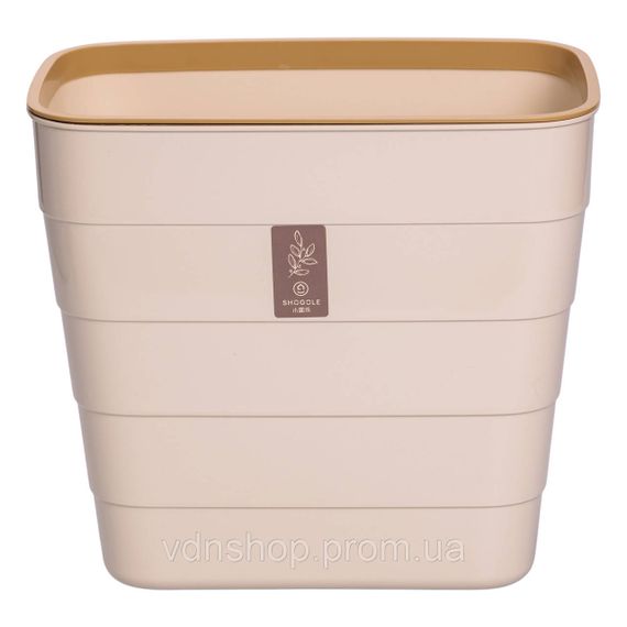 Мусорное ведро на дверцу 6 (л) ведро для мусора пластиковое навесное Бежевый HP-45-18BE | Зображення 2