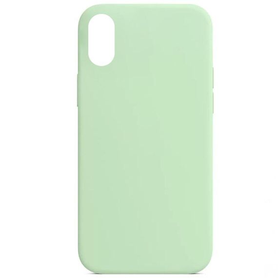 Чехол Silicone Case Full Protective (AA) NO LOGO для Apple iPhone XR (6.1") Зеленый / Pistachio