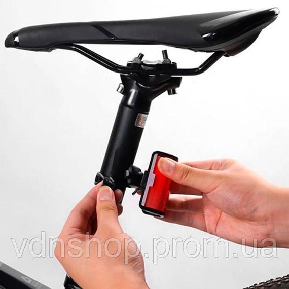 Стоп-сигнал з миготливим світлом WQB-514, Мигалка задня на акумуляторі для велосипеда GB-67 | Зображення 6