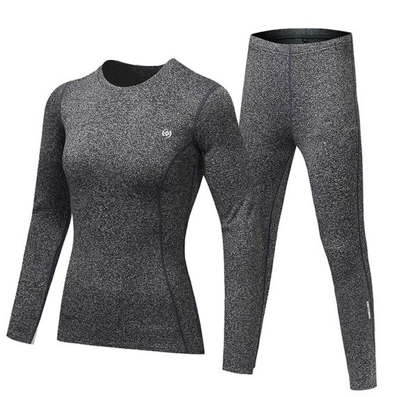 Термобелье женское XINTOWN NYXT19JBYD Gray S теплый фитнес-костюм осень-зима на флисе
