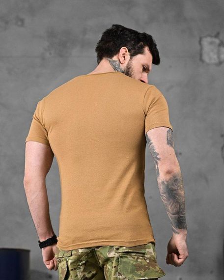 Хлопкова мілітарі футболка зсу кайот ДЛ6349 | Зображення 2