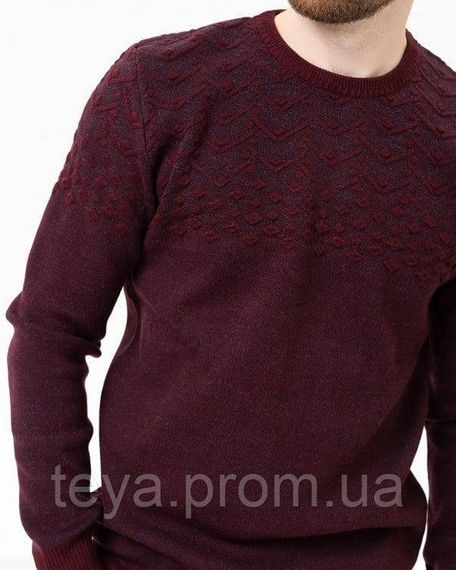 Свитер цвет бордовый размер L FI_009495 | Зображення 3