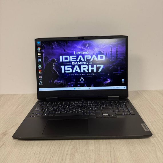 Ігровий ноутбук Lenovo IdeaPad Gaming 3 15ARH7 / 15.6" (1920x1080) IPS / AMD Ryzen 5 6600H (6 (12) ядер по 3.3 - 4.5 GHz) / 16 GB DDR5 / 256 GB SSD / nVidia GeForce RTX 3050, 4 GB GDDR6, 128-bit / WebCam б/в | Зображення 1