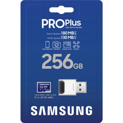 Карта памяти Samsung 256GB microSDXC class 10 UHS-I U3 V30 Pro Plus (MB-MD256SB/WW) | Зображення 2
