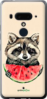 Чохол на HTC U12 Plus Єнотик з кавуном "4605u-1712-2448"