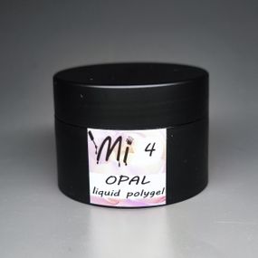 Жидкий полигель Мі OPAL #4 розово-фиолетовый с шиммером  30мл (баночка)