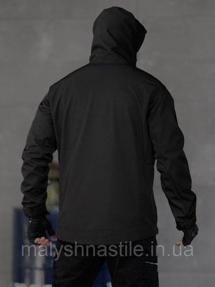 Демисезонная тактическая куртка софтшел  lion  black   ВТ5053 | Зображення 2