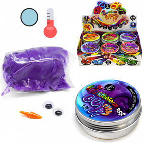 Жуйка для рук "Chameleon Gum" GUM-01-01UС в металевій коробочці  Фіолетово-блакитний