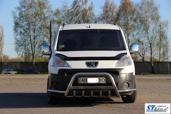 Кенгурятник WT003-Plus (нерж.) 51 мм для Peugeot Partner Tepee 2008-2018 гг | Зображення 2
