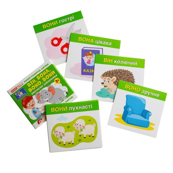 Учебные карточки "Изучаем местоимения ОН, ОНА, ОНО, ОНИ" 10109168, 15 карточек | Зображення 4