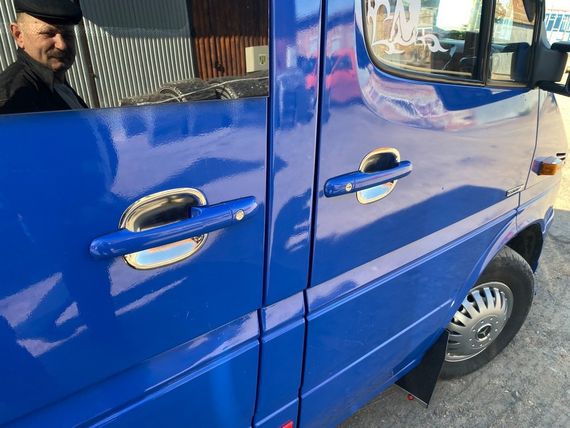 Накладки під ручки (нерж) 4 штуки для Mercedes Vito W638 1996-2003 років | Зображення 7