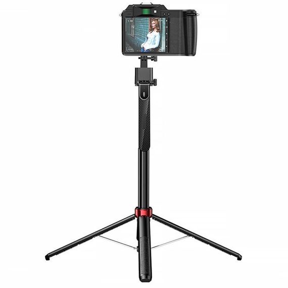Монопод для селфи Hoco DYY04 трипод + съемный BT пульт Black