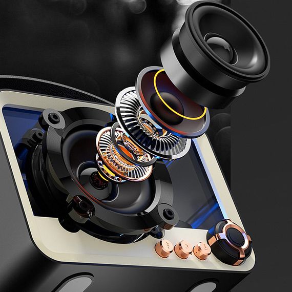 Bluetooth колонка QD05 Retro Style Black | Зображення 6