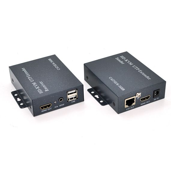 Одноканальний активний подовжувач HDMI сигналу по UTP кабелю. Дальність передачі: до 120 метрів, cat5e / cat6e 1080P / 3D. Управління через USB