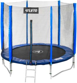 Батут дитячий Atleto 252 см із захисною сіткою для дому та дачі синій 21000800