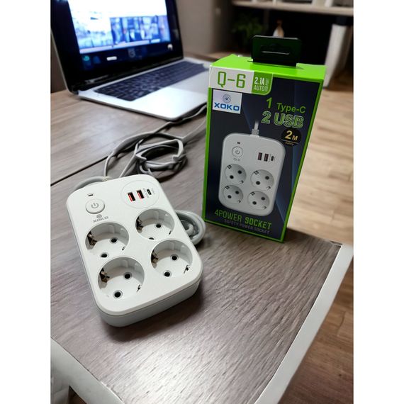 Мережевий фільтр живлення XoKo XK-SP-4-2-1-WH | Зображення 3