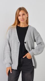Кардиган однотонний жіночий 1025 One Size Сірий shop (2000999177521)
