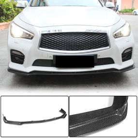 Накладка на передній бампер Lip V2 (для Q50 Sport 2014-2017, Карбон) для Infiniti Q50/Q60 рр