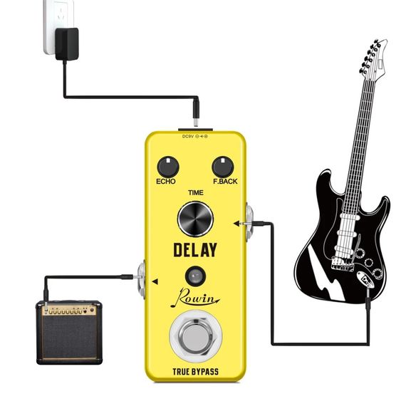 Гітарна педаль ефектів дилей Rowin LEF-314 Analog Delay для електрогітари електрогігітарі гітарі гітари | Зображення 2