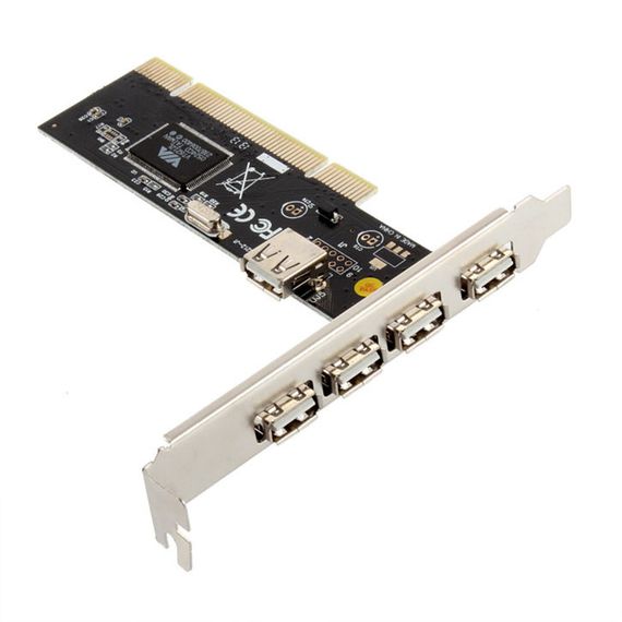 Контроллер PCI переходник на 5 USB 2.0 портов | Зображення 1