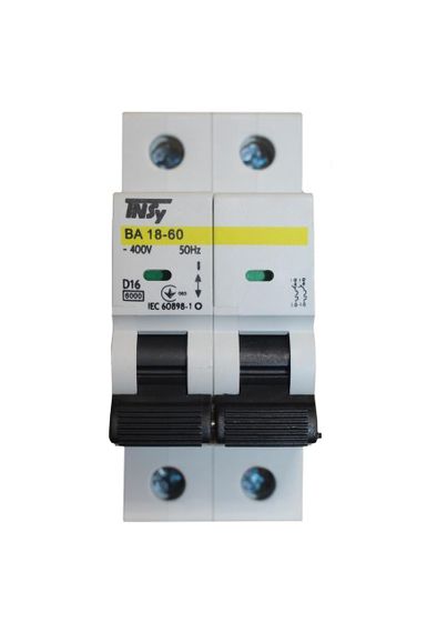 Автоматичний вимикач ВА18-60 2Р 16А 6кА х-ка D Ny95504791 | Зображення 1