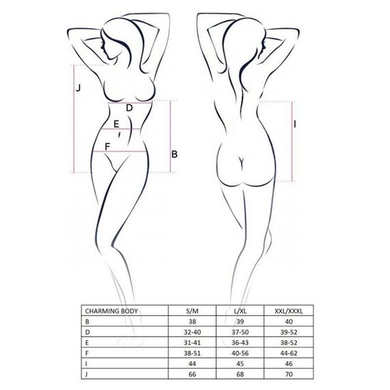 Боді Passion CHARMING BODY black, L/XL | Зображення 2
